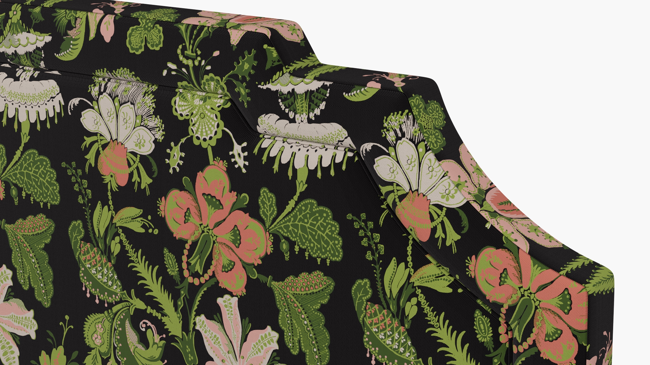 Art Deco Headboard, Coral Onyx Rossetta, Queen - Image 2