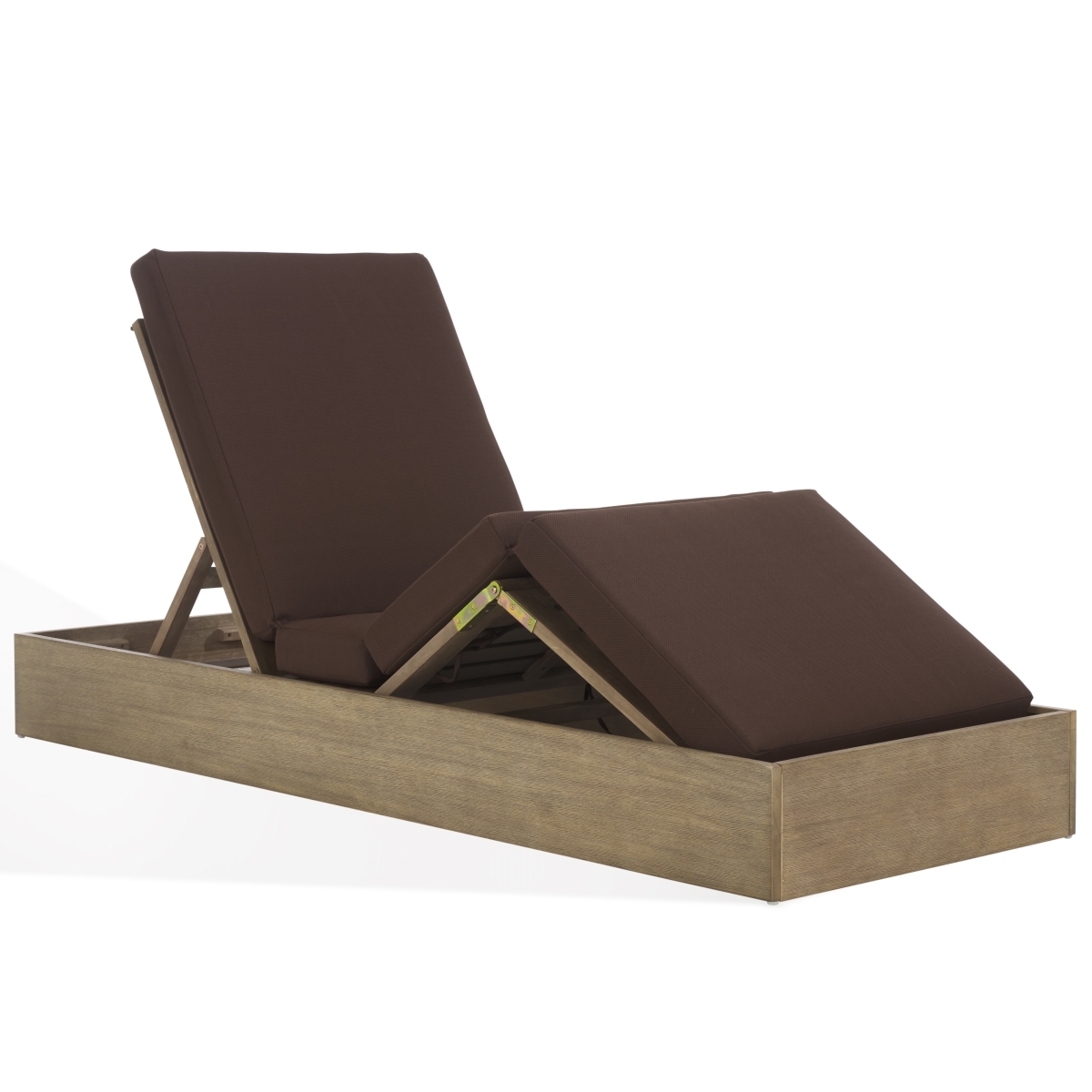 Vincent Wood Chaise Lounge Chair - Natural/Dark Brown - Image 6