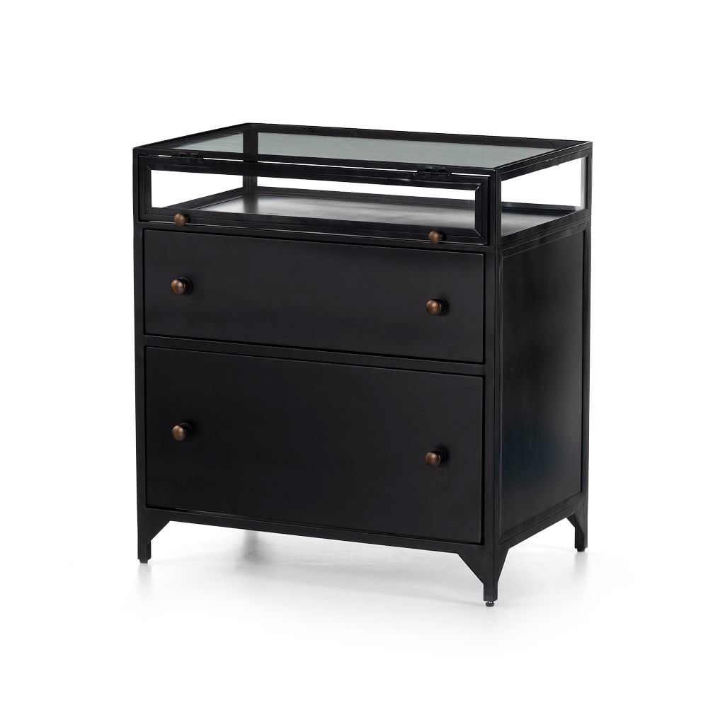 Payson 28" 2-Drawer Nightstand, Black - Image 0