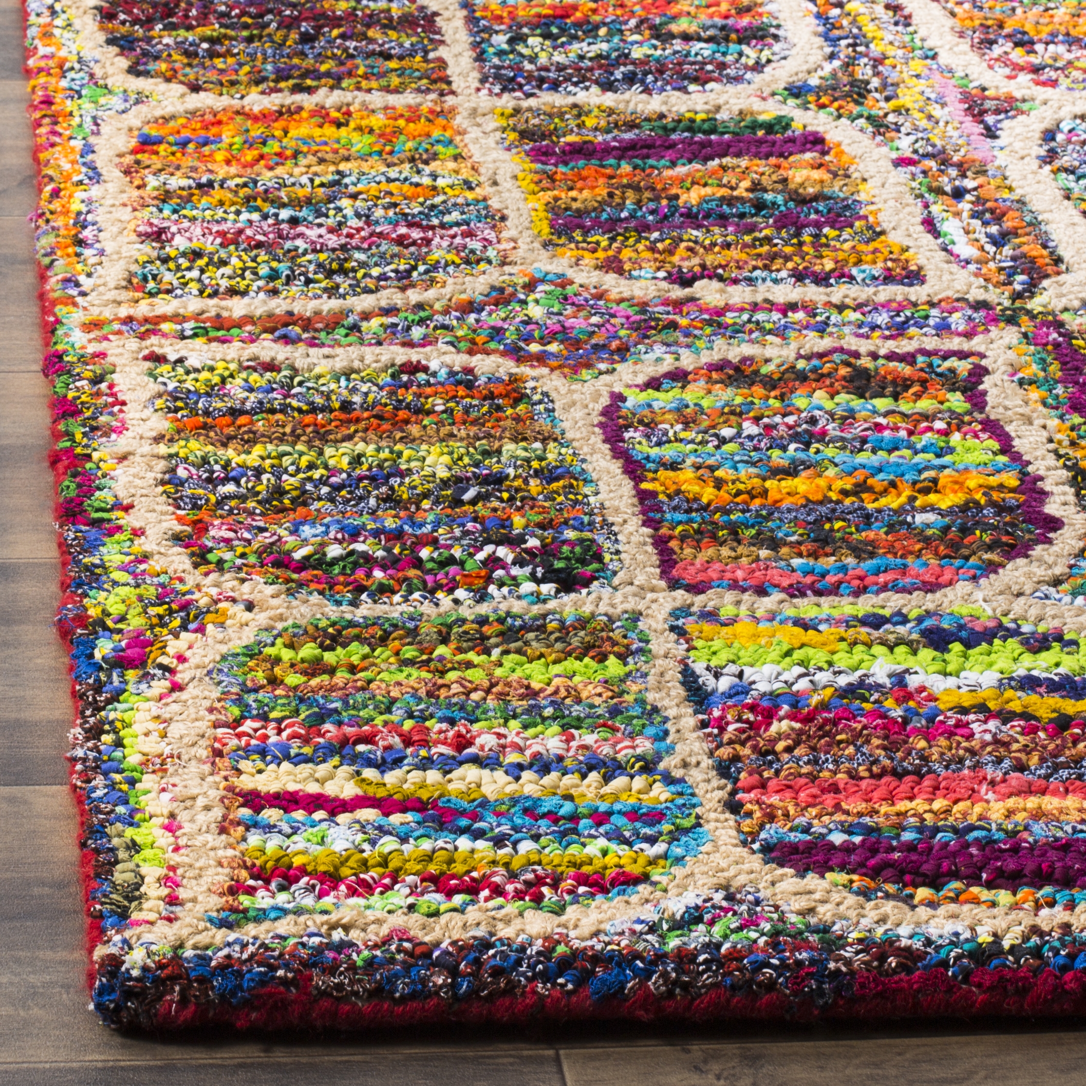 Arlo Home Hand Tufted Area Rug, NAN438A, Multi,  5' X 8' - Image 2