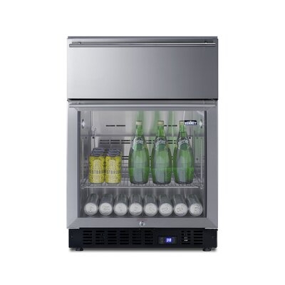 24" Wide Built-In Commercial Beverage Refrigerator With Top Drawer - Image 0