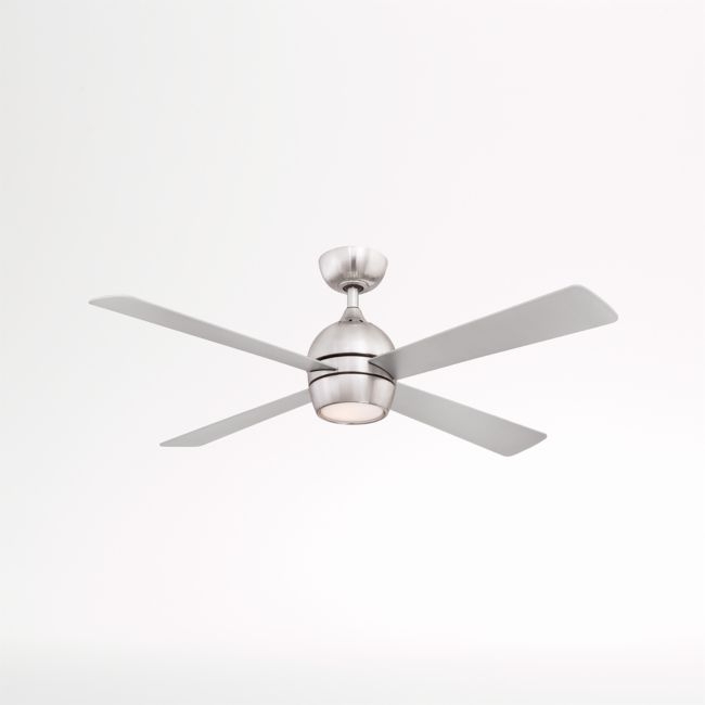 Fanimation Kwad 52" Brushed Nickel Ceiling Fan with LED light - Image 0