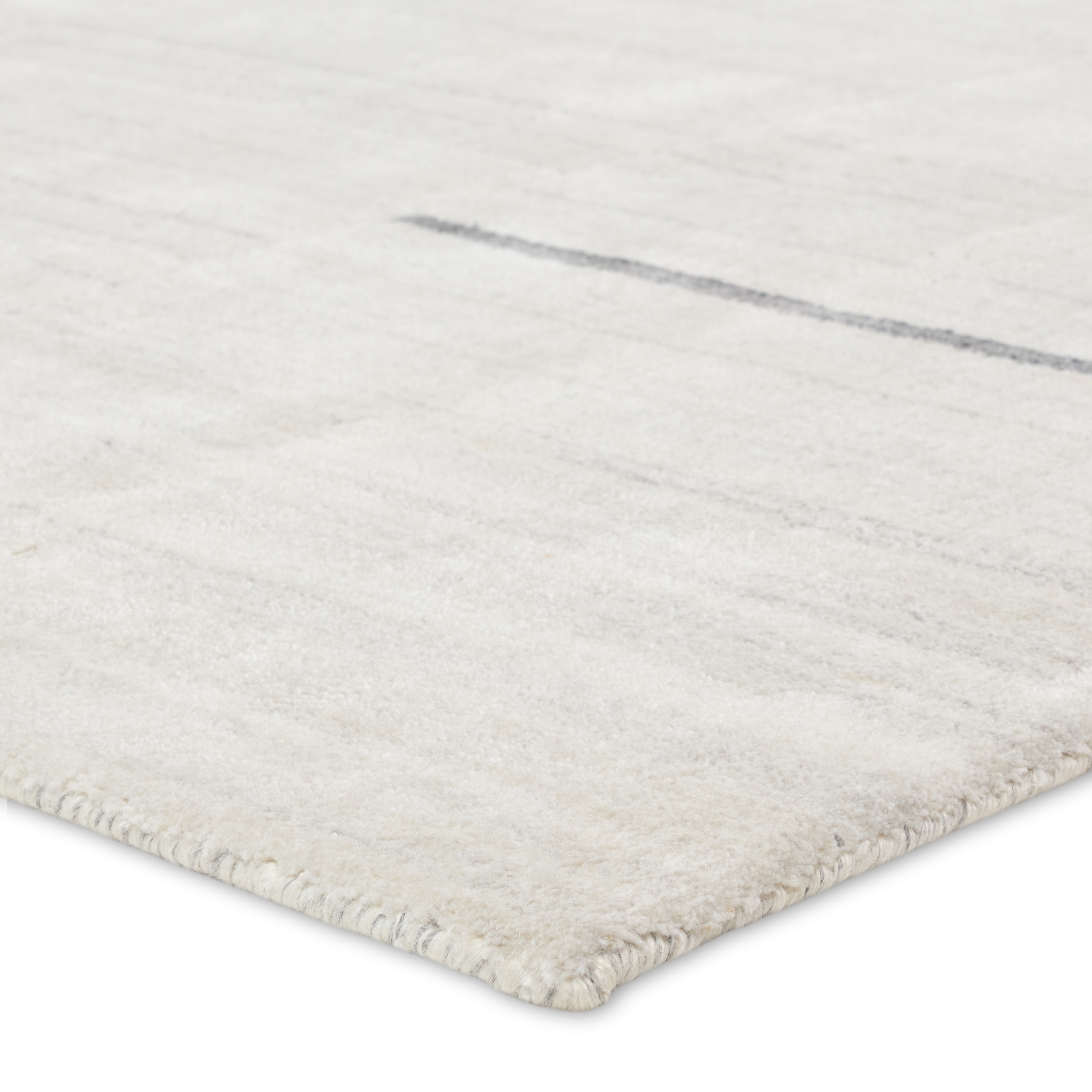 Tinsin IVA02 Handmade Outdoor Striped Gray and White Area Rug (5'x8') - Image 1