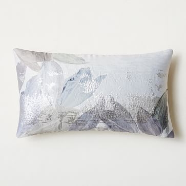 Petals Brocade Pillow Cover, 12"x21", Multi - Image 0
