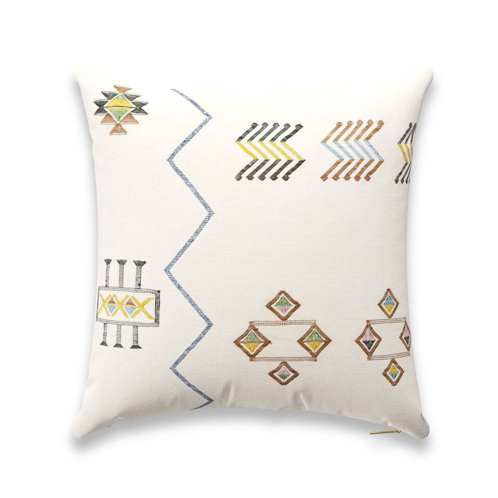 Ecru Cactus Silk Pillow by St. Frank | Brown | 26" W x 26" H | Silk/Linen - Image 0