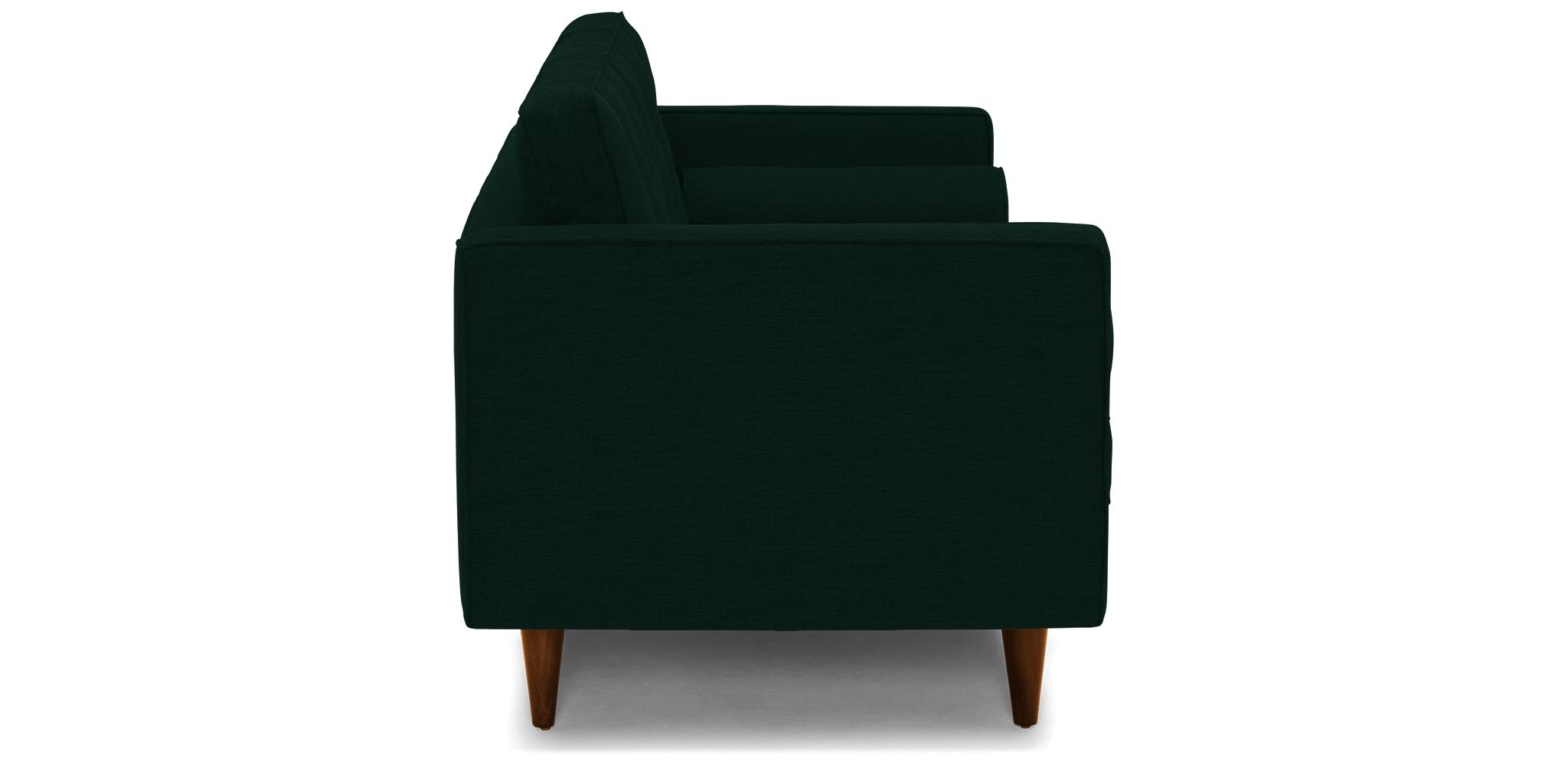 Green Braxton Mid Century Modern Sofa - Royale Evergreen - Mocha - Image 2