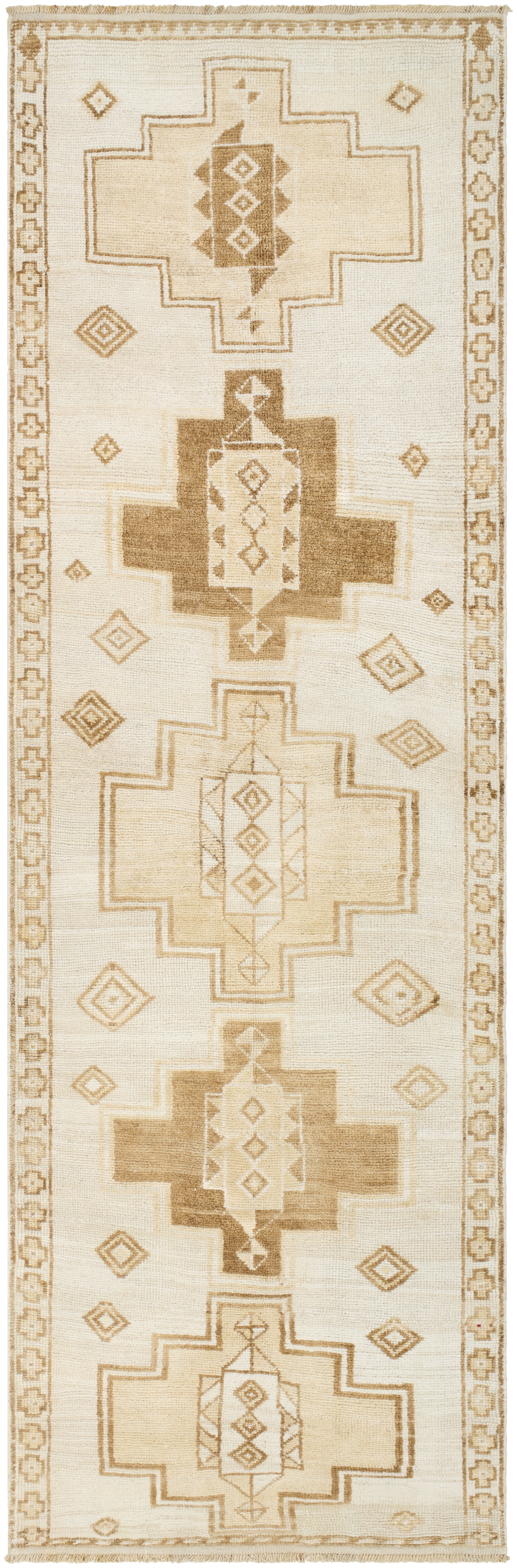 Antique One of a Kind  Indoor 3'6" x 11'1" Handmade Rug - Image 0