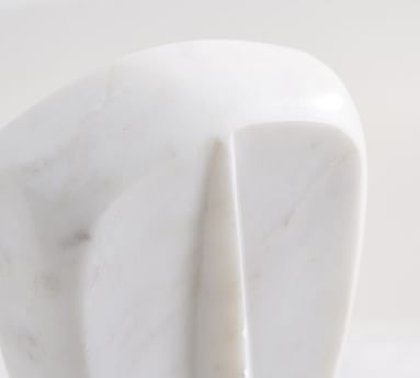 Marble Face Decorative Object, White, Small - Image 5