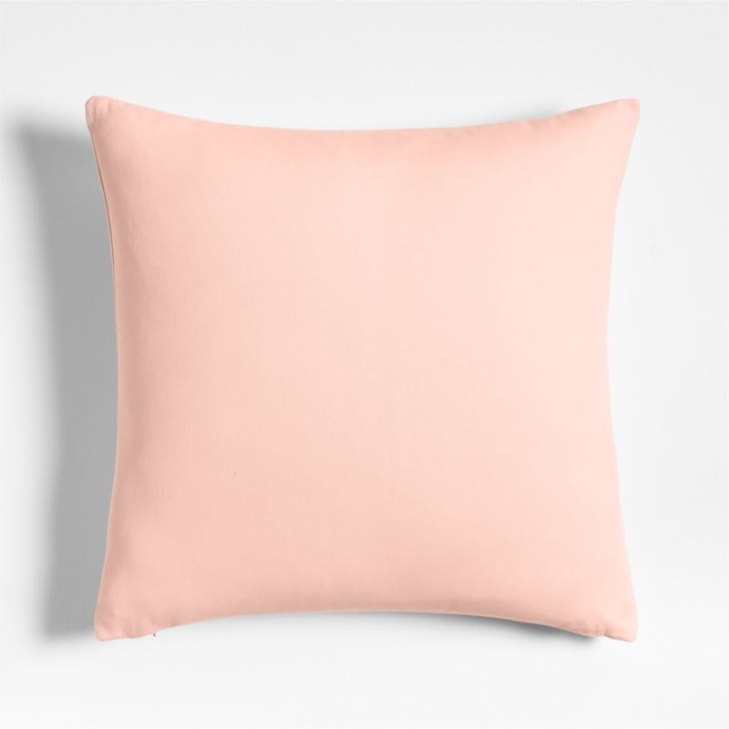 Legacy Border Organic Cotton Monogrammable 20"x20" Elegant Pink Throw Pillow Cover - Image 3