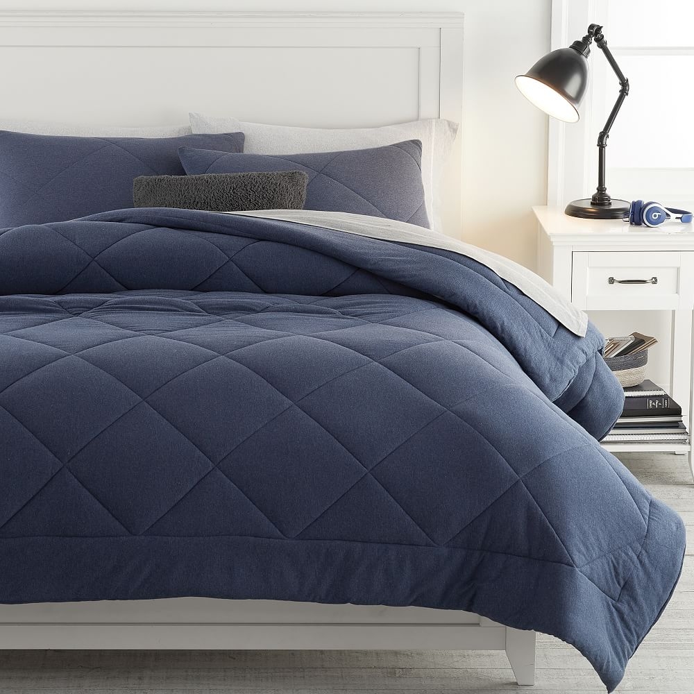 Favorite Tee Comforter, Twin/Twin XL, Heathered Navy - Image 0