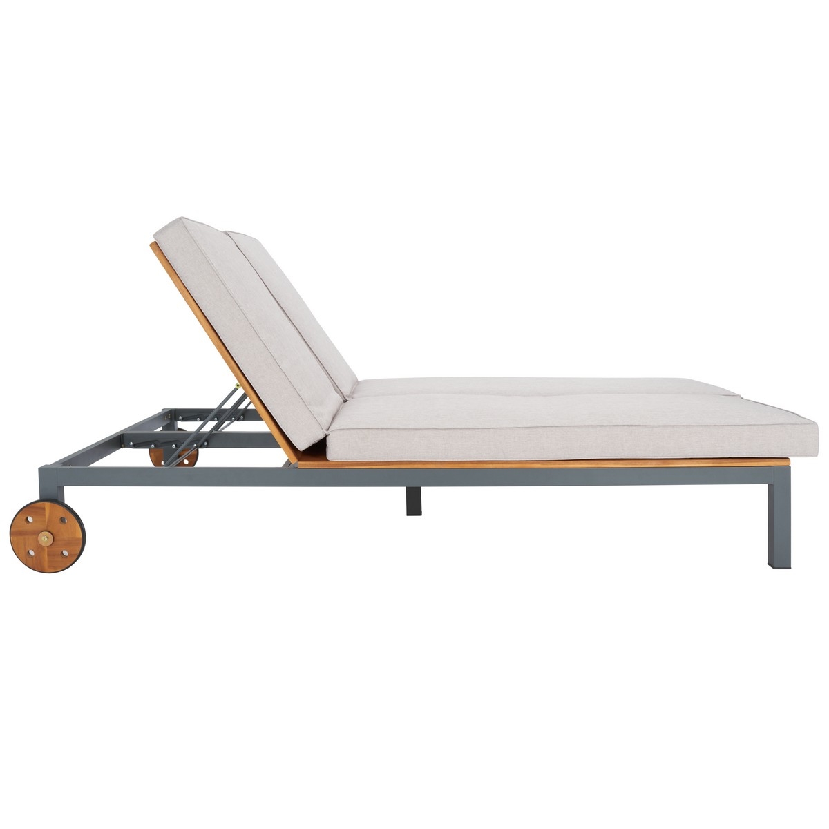 Jackman Double Lounge Chair - Grey/Light Grey - Safavieh - Image 4