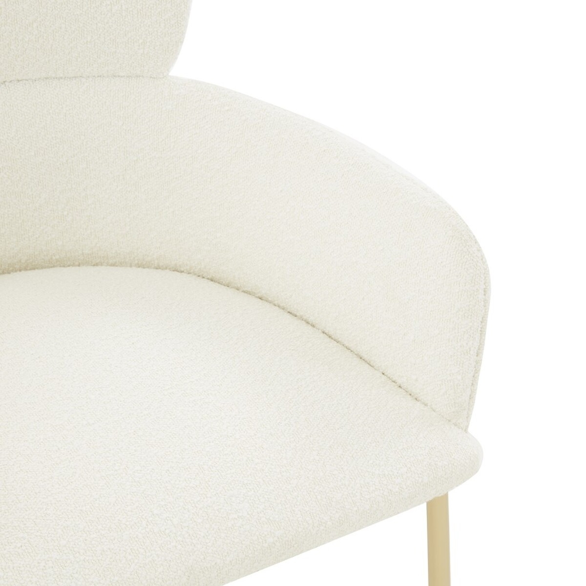 Charlize Boucle Counter Stool - Ivory/Gold - Image 2
