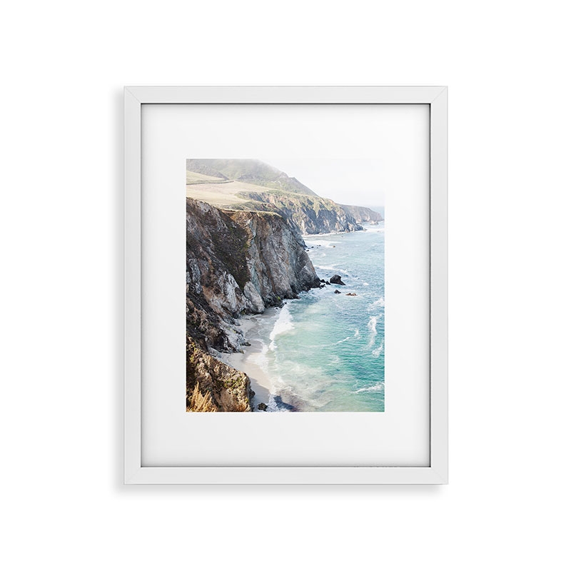 Big Sur by Bree Madden, Modern Framed Art Print, White,24" x 36" - Image 0
