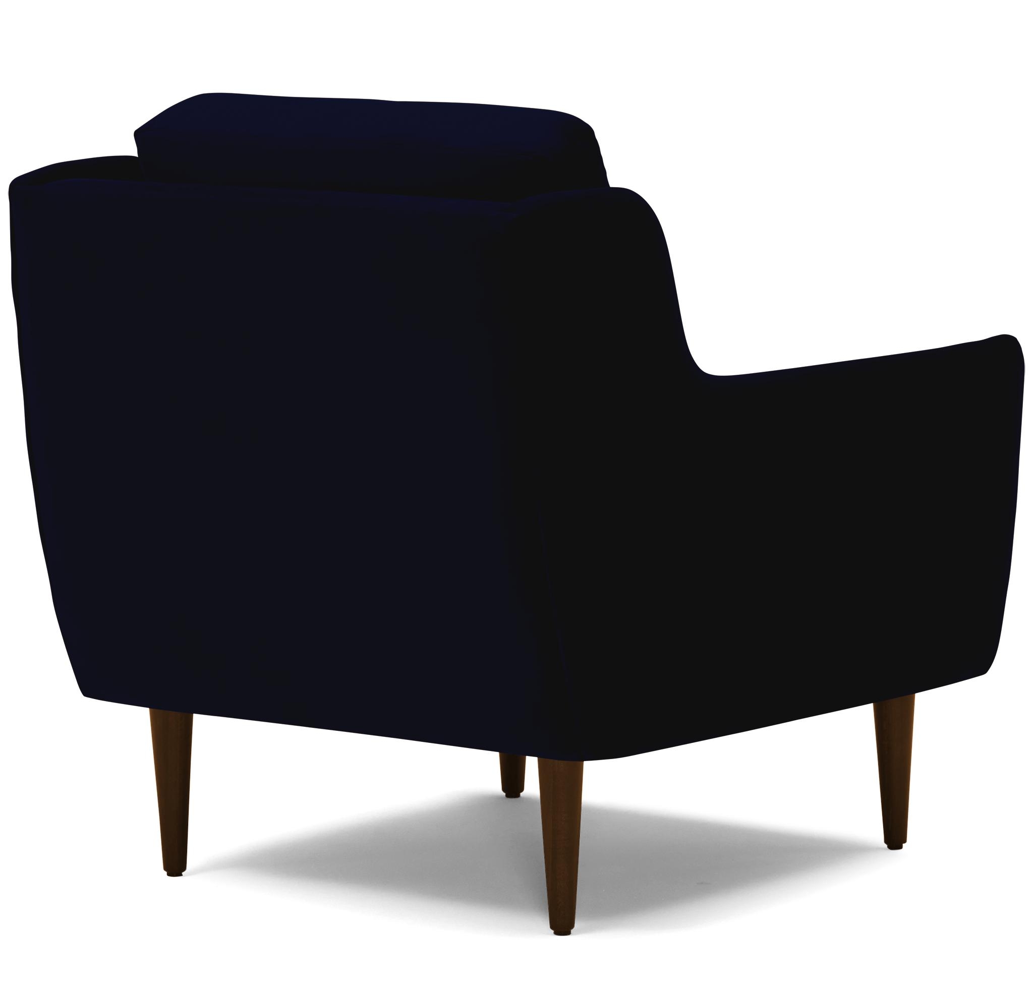 Blue Bell Mid Century Modern Chair - Bentley Indigo - Mocha - Image 3