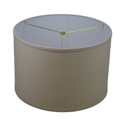 12" H X 18" W Drum Lamp Shade -  (Spider Attachment) In Couture Natural - Image 0