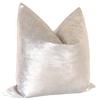 Sueded Metallic Velvet Pillow Cover, Silver, 22" x 22" - Image 1