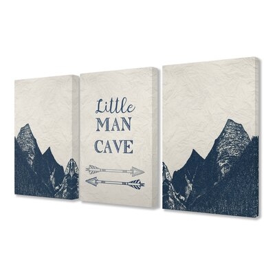 Man Cave Arrows and Mountains Canvas Art (Set of 3) - Image 0