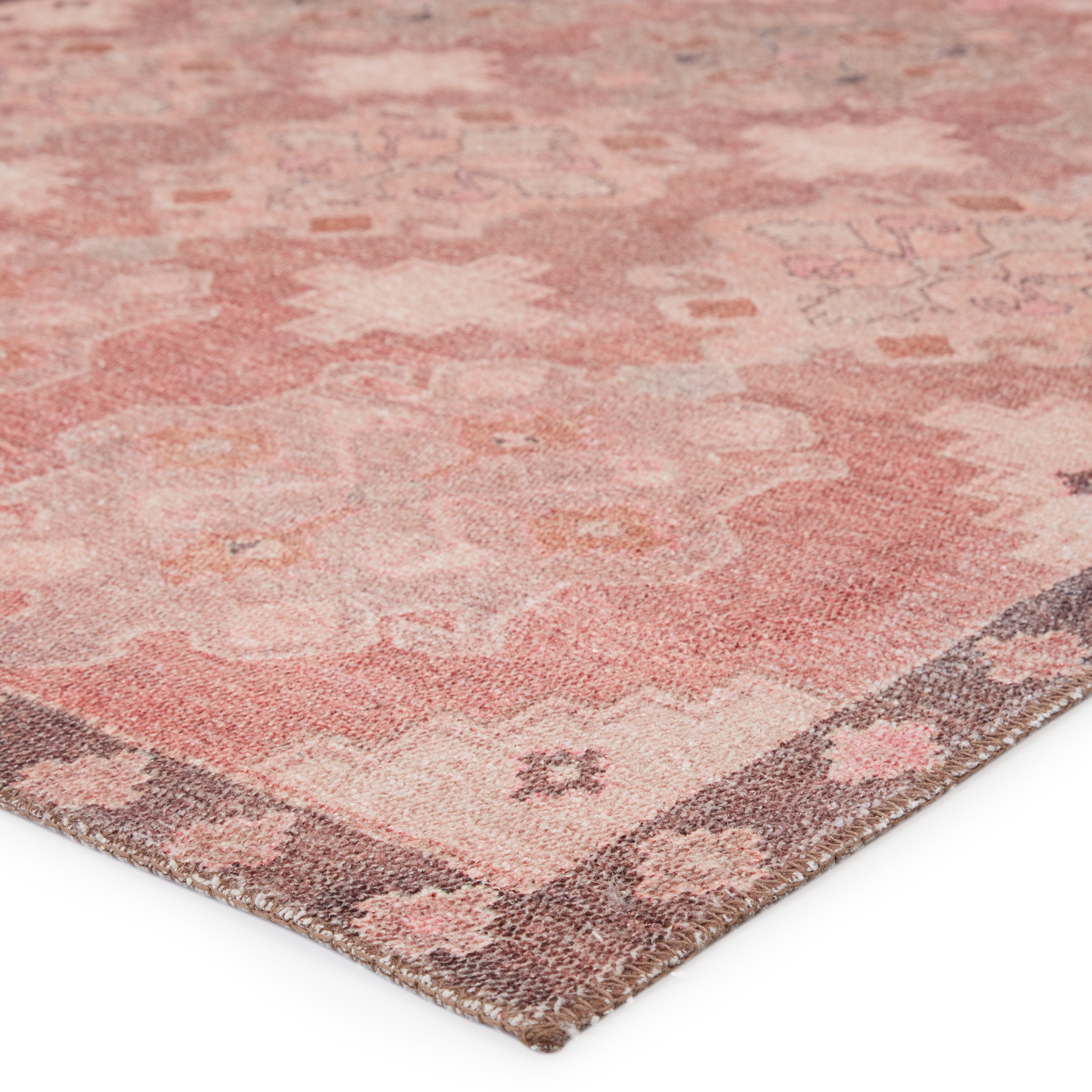 Vibe by Chilton Medallion Pink/ Brown Runner Rug (2'6"X10') - Image 1