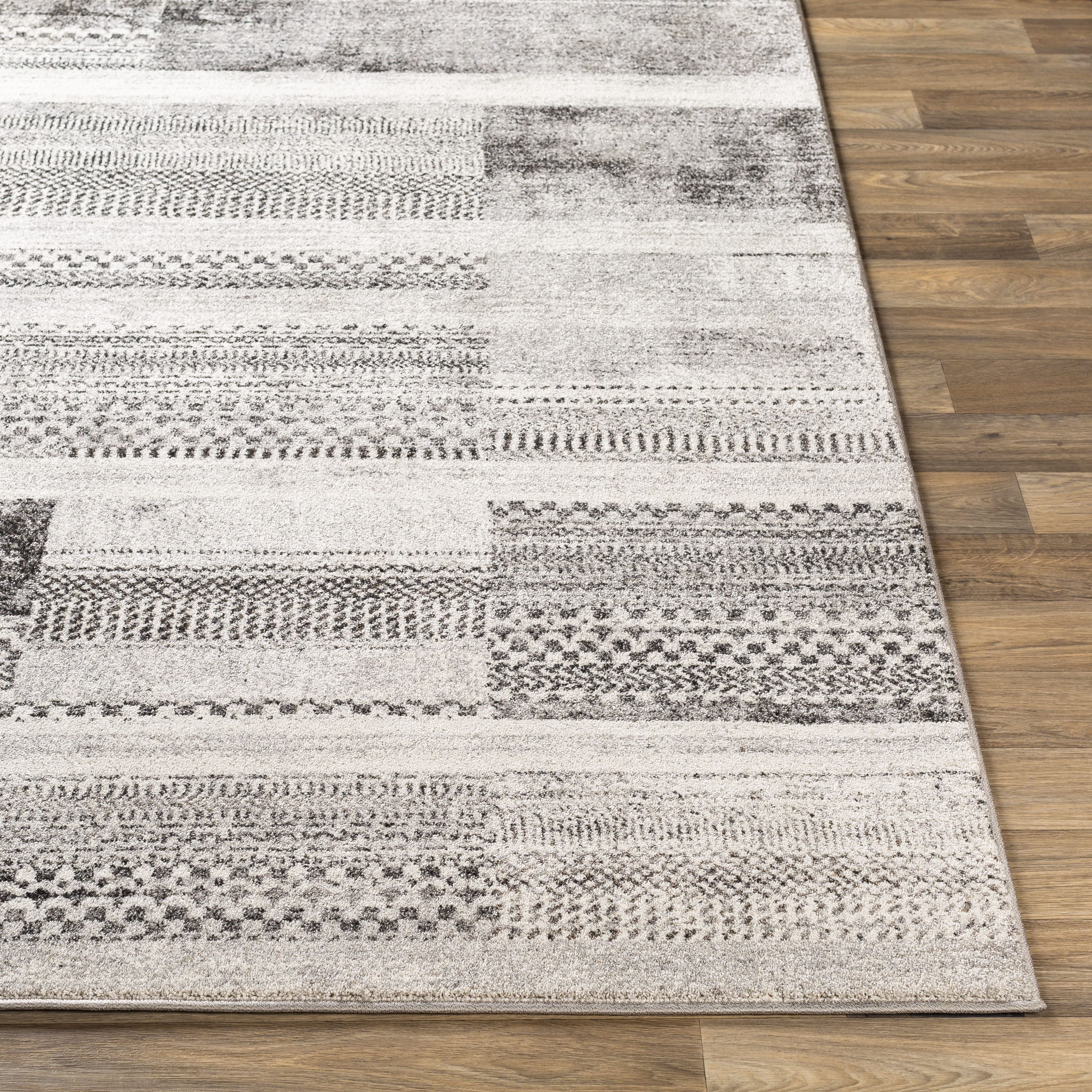 Nepali Gray Indoor 8'10" x 12'4" Machine Woven Rug - Image 2