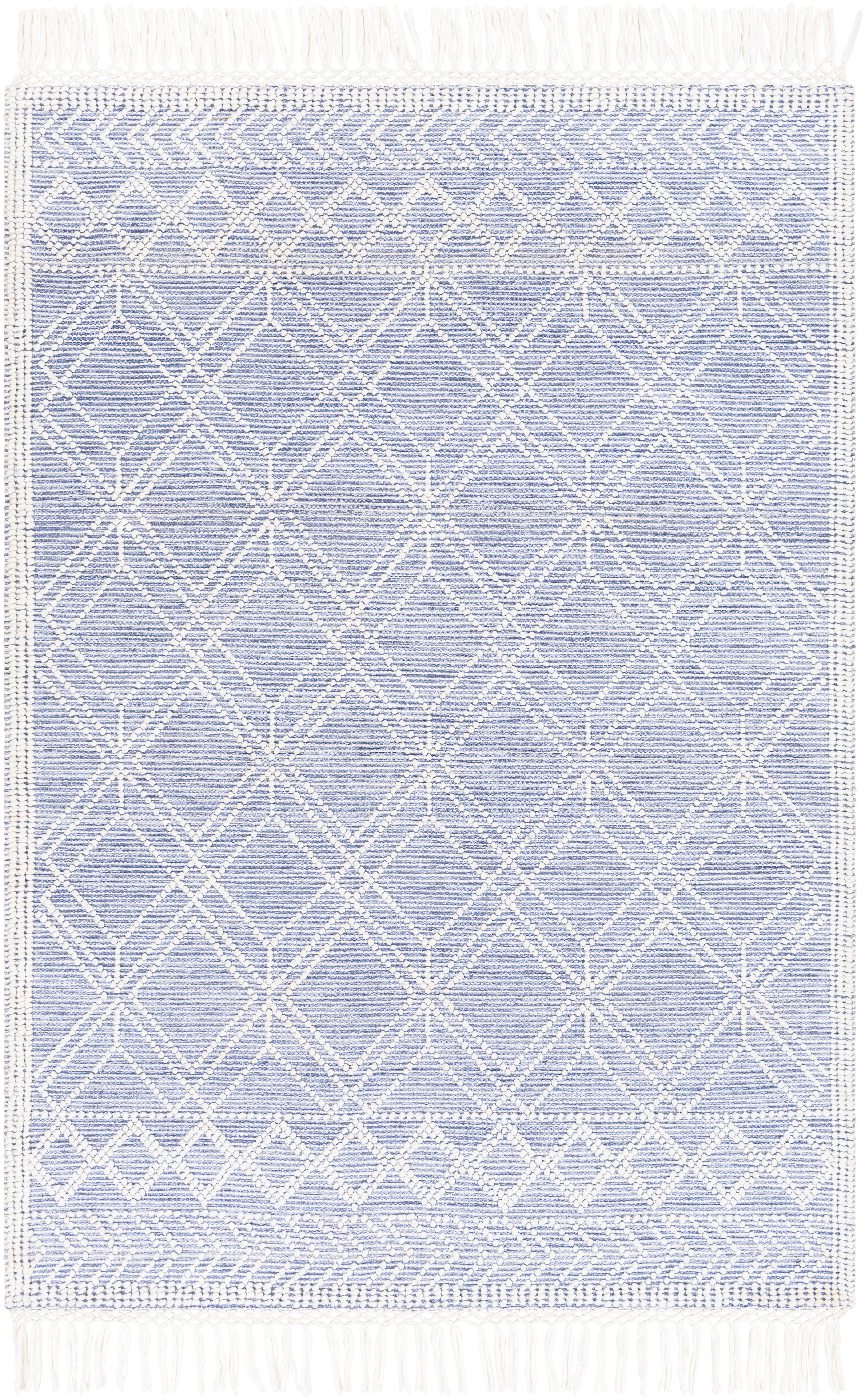 Fleur Blue Indoor 5' x 7'6" Handmade Rug - Image 0