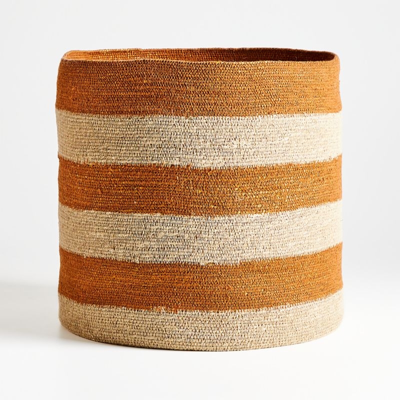 Karakum Moss Striped Basket - Image 3