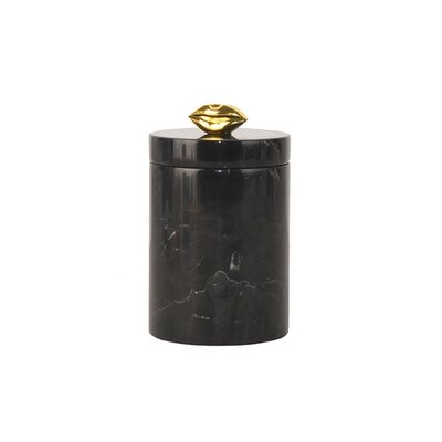 Marble Storage Jar Black - Image 0