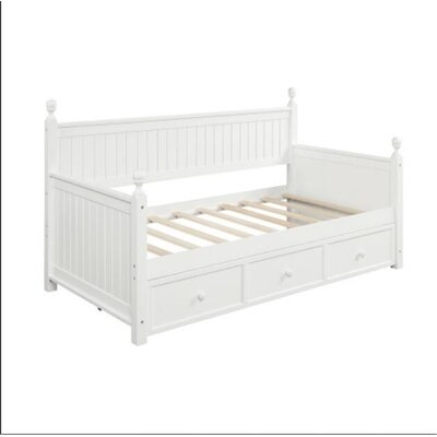 Wood Daybed With Three Drawers ,Twin Size Daybed,No Box Spring Needed ,White - Image 0