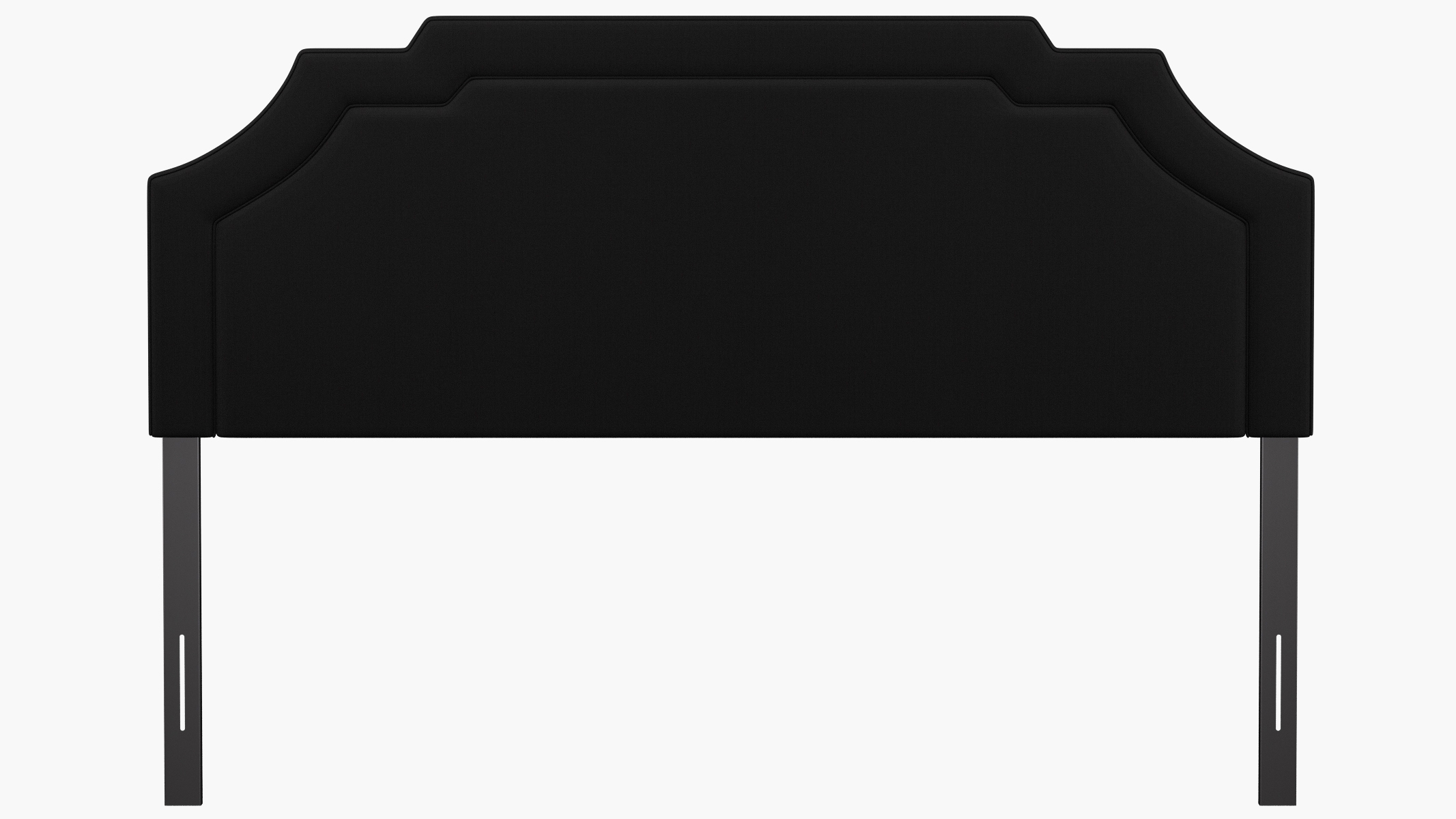 Art Deco Headboard, Raven Everyday Linen, King - Image 1