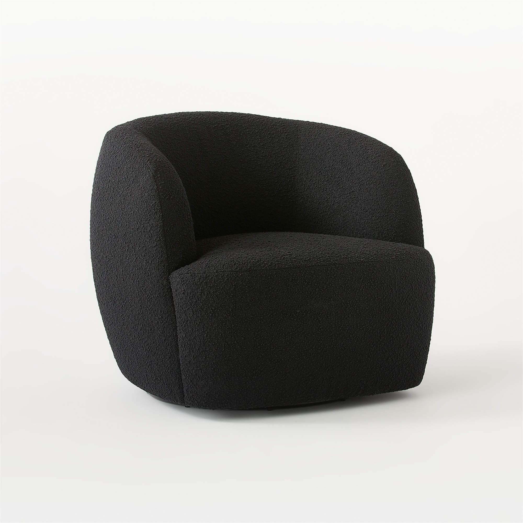 Gwyneth Black Boucle Swivel Chair by Goop - Image 0