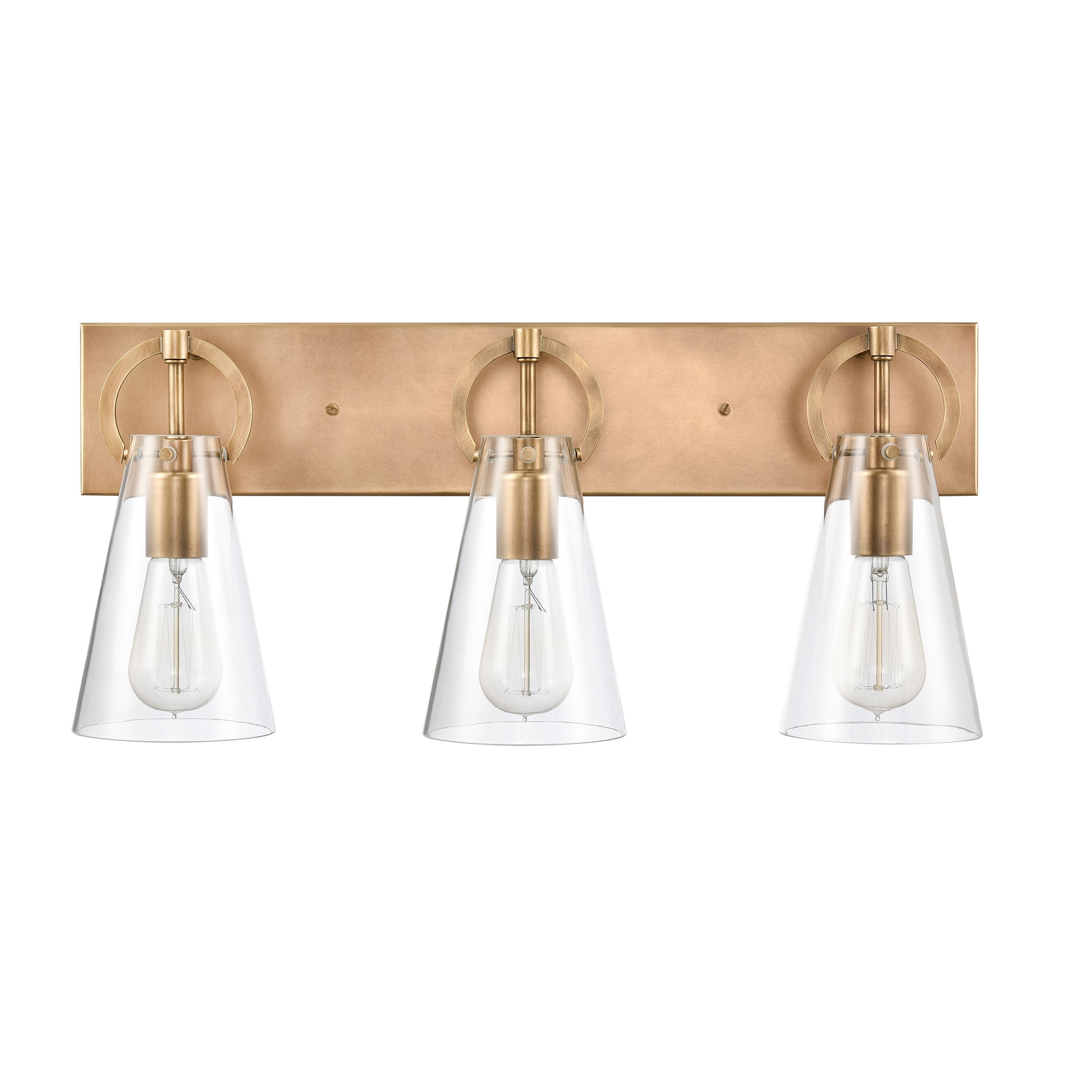 Gabby 23'' Wide 3-Light Vanity Light - Brass - Image 1