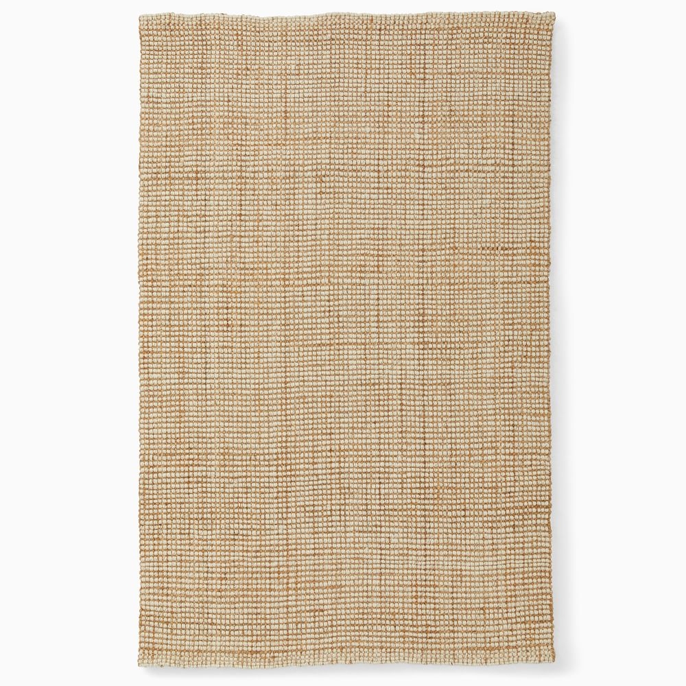 Textured Weave Wool & Jute Rug, 8x10, Natural - Image 0
