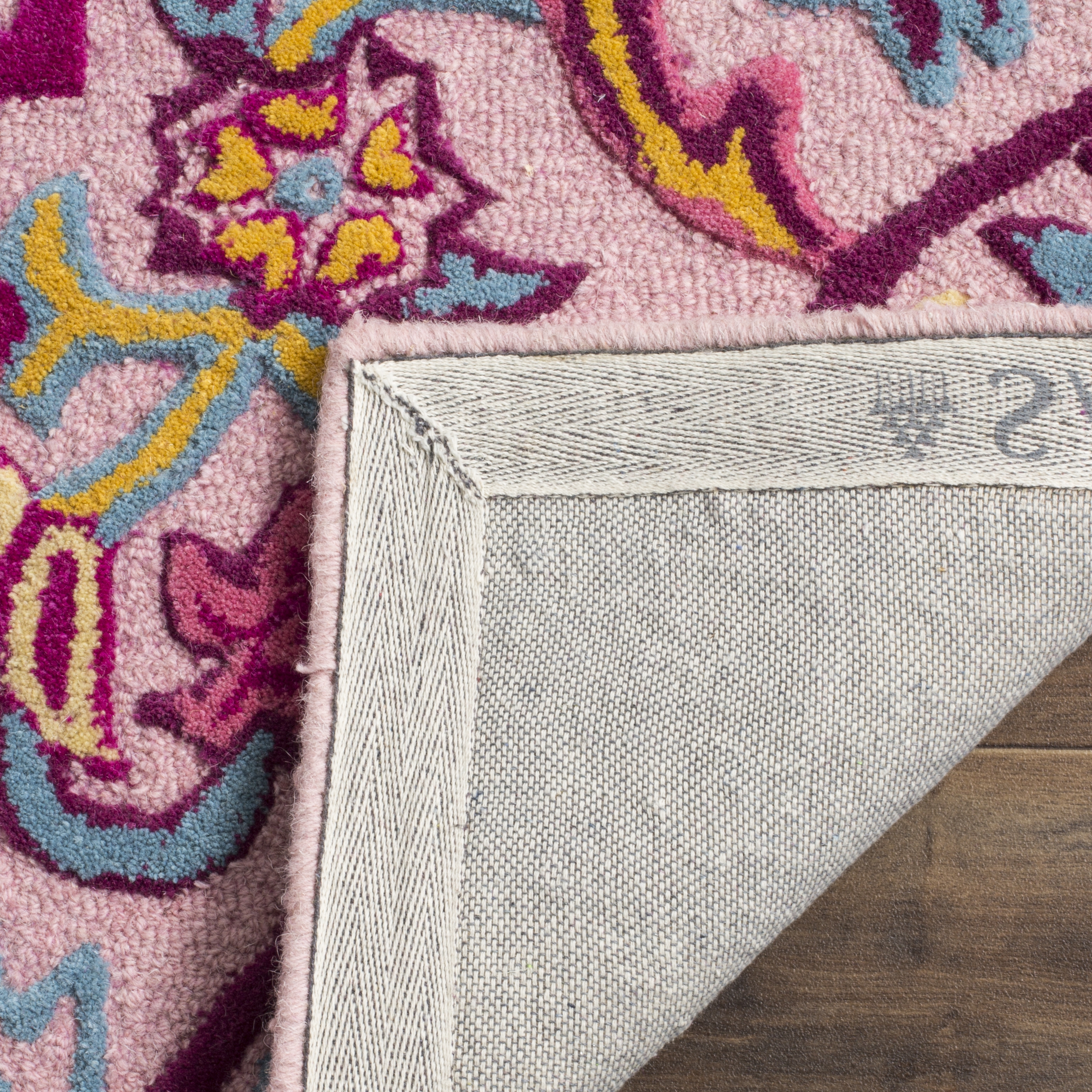 Arlo Home Hand Tufted Area Rug, BLG605A, Pink/Multi,  6' X 9' - Image 3
