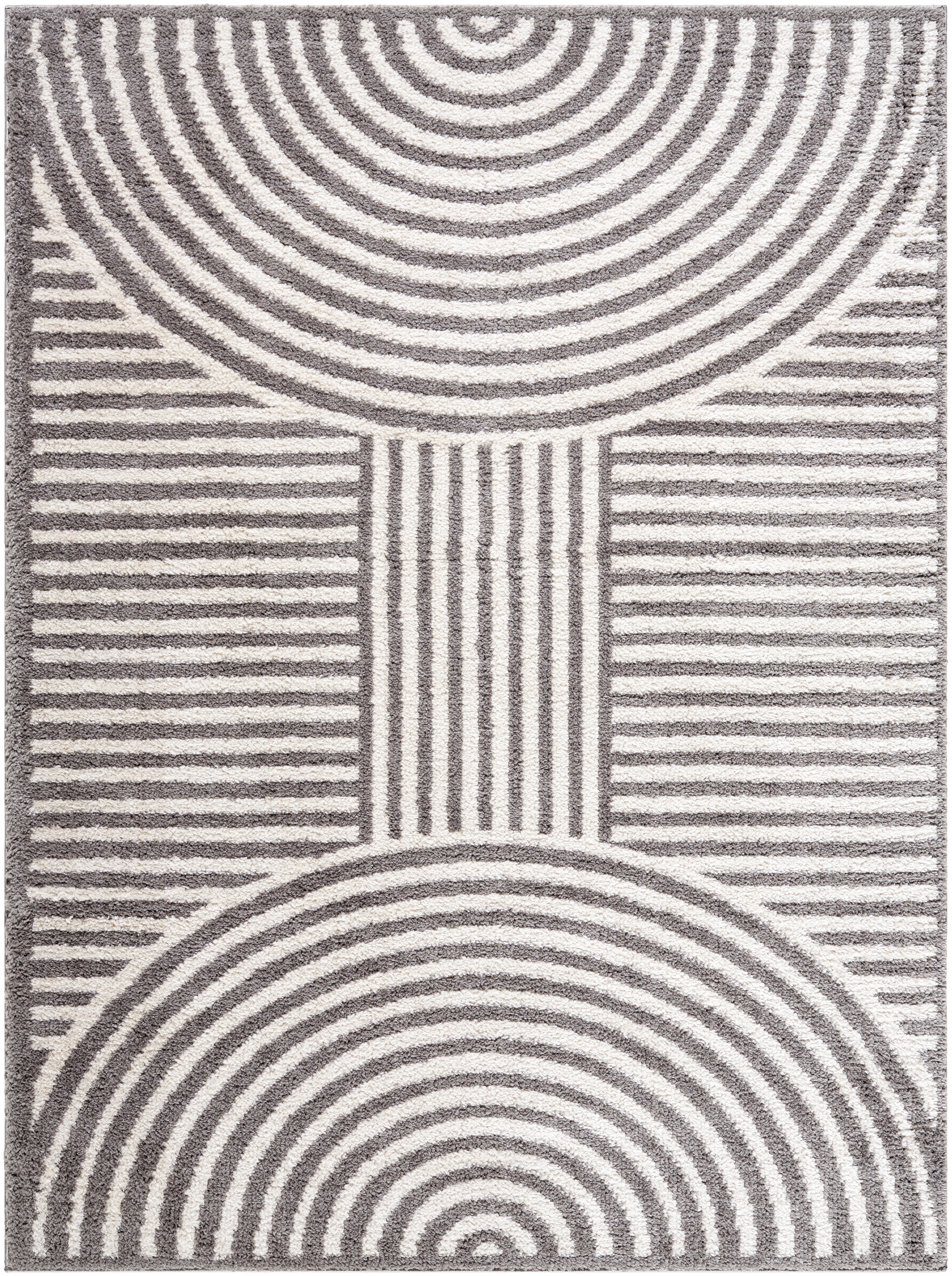 Fossay Shag Beige Indoor 2'7" x 7'3" Machine Woven Rug - Image 0
