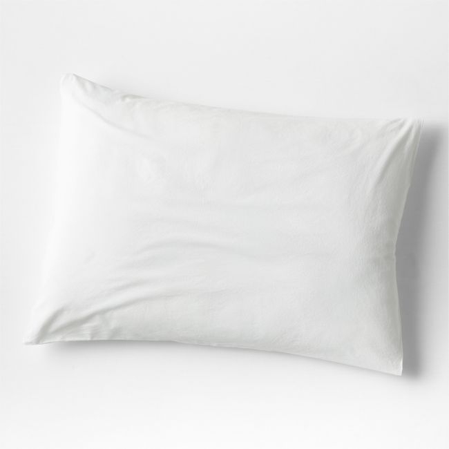 Favorite Washed Classic Organic Cotton White Standard Bed Pillow Sham - Image 0