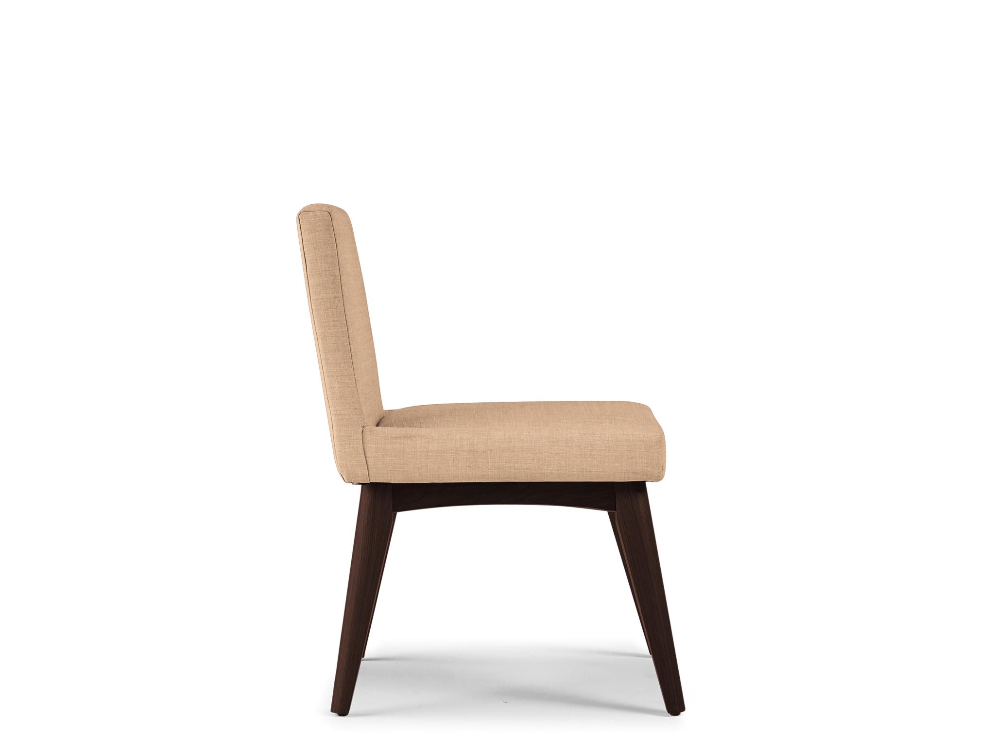 Pink Spencer Mid Century Modern Dining Chair - Royale Blush - Walnut - Image 2