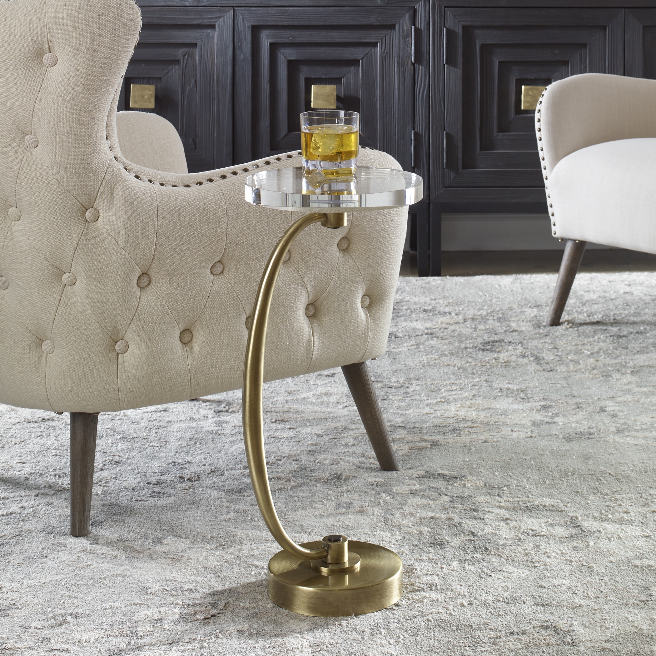Waveney Brass Drink Table - Image 1
