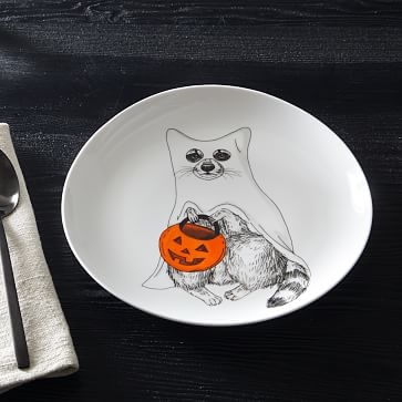 Dapper Animal Halloween Plate, Owl Witch - Image 1