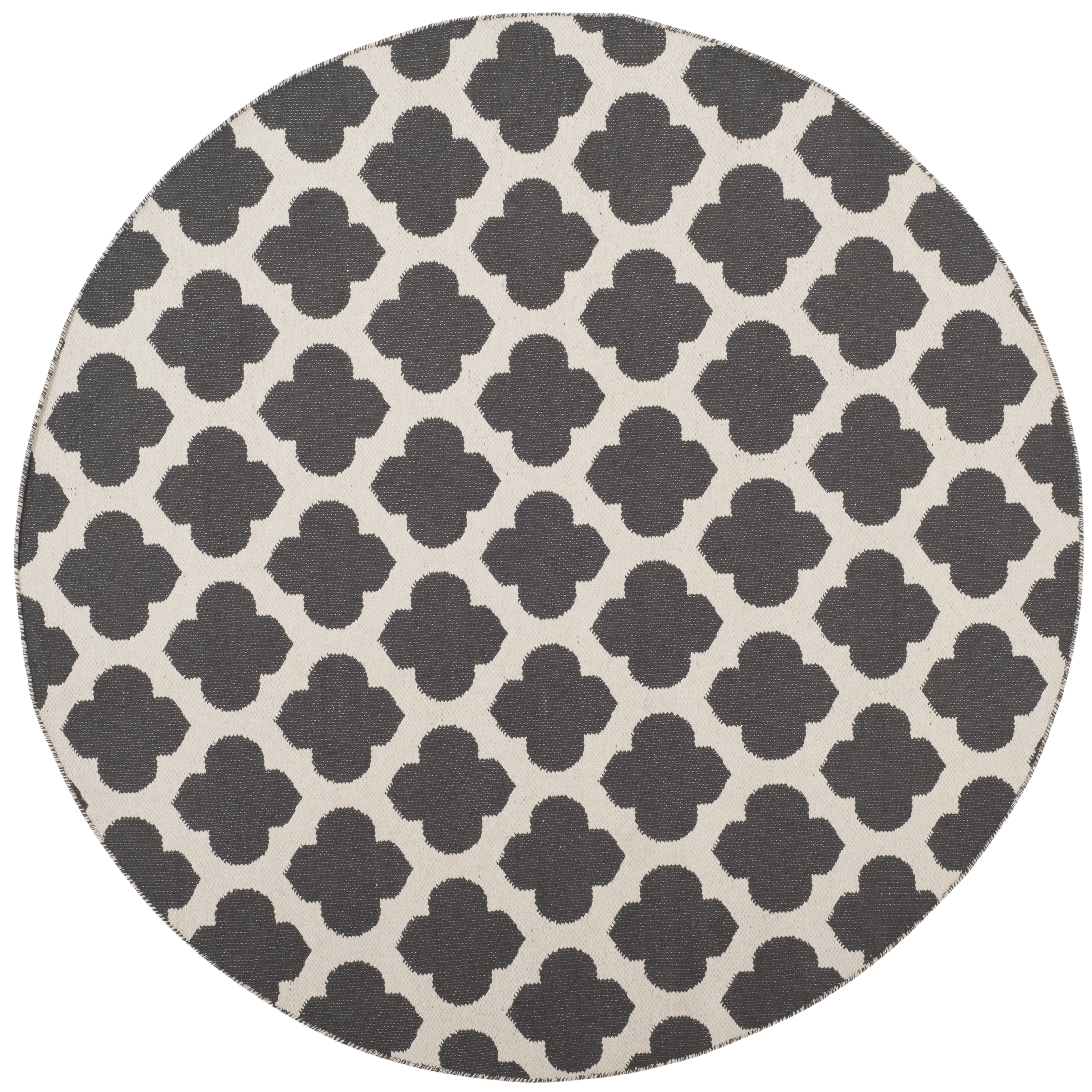 Arlo Home Hand Woven Area Rug, MTK723E, Dark Grey/Ivory,  6' X 6' Round - Image 0