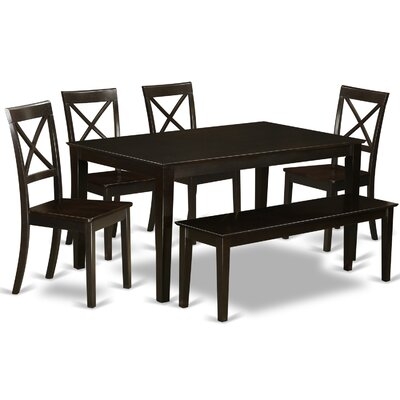 Decosta 6 - Piece Rubberwood Solid Wood Dining Set - Image 0