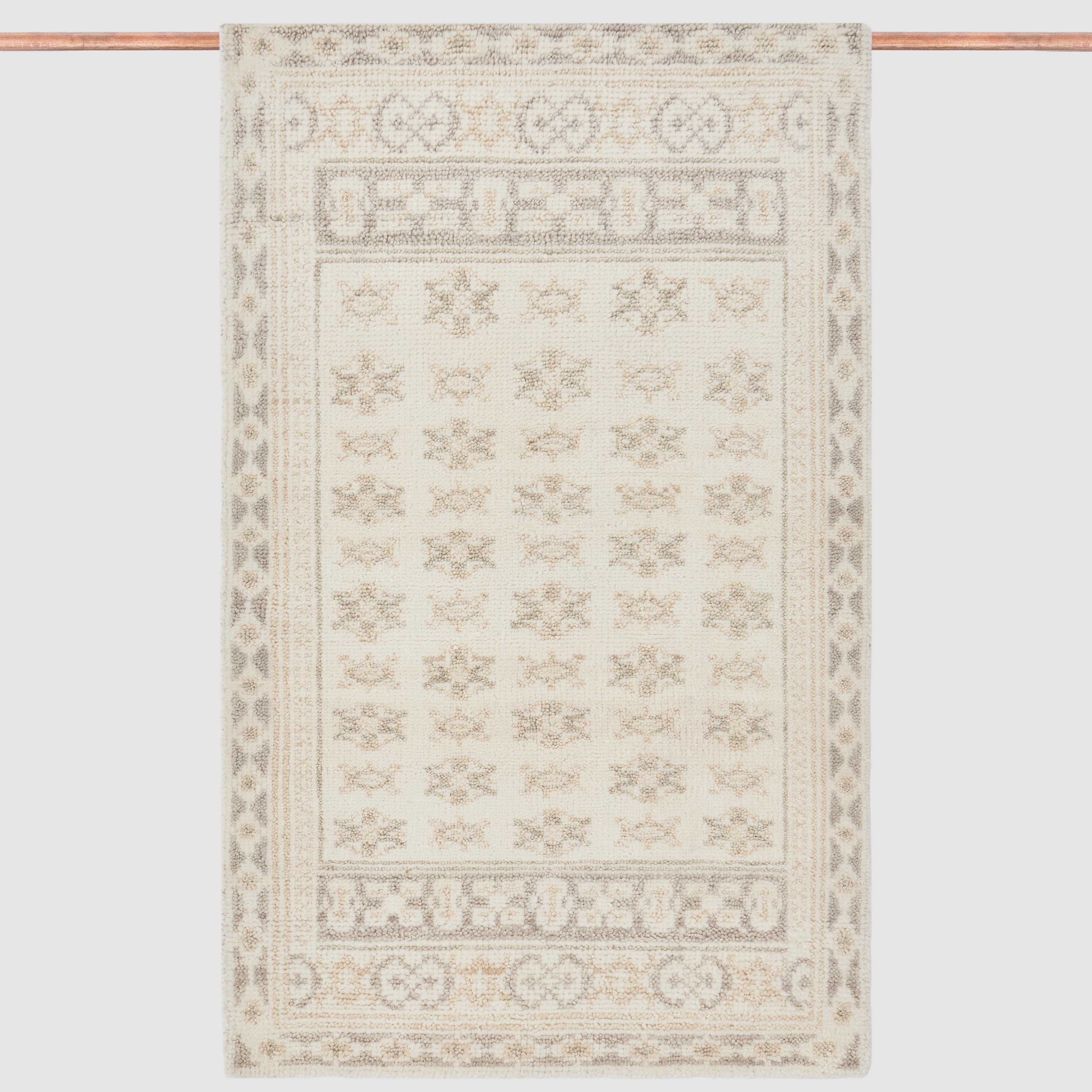 The Citizenry Lahar Hand-Knotted Accent Rug | 2' x 3' | Ecru - Image 0
