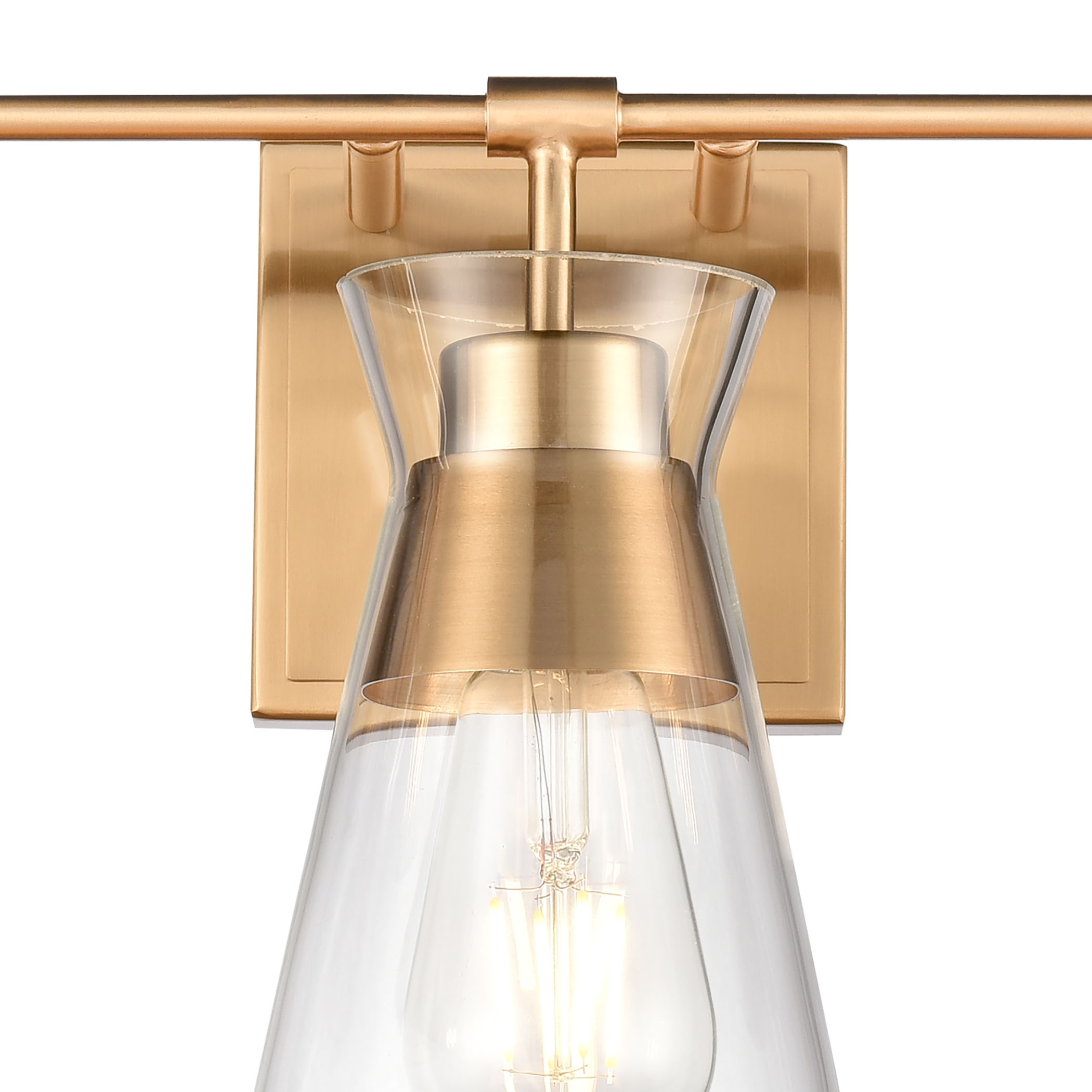 Brookville 22'' Wide 3-Light Vanity Light - Burnished Brass - Image 3