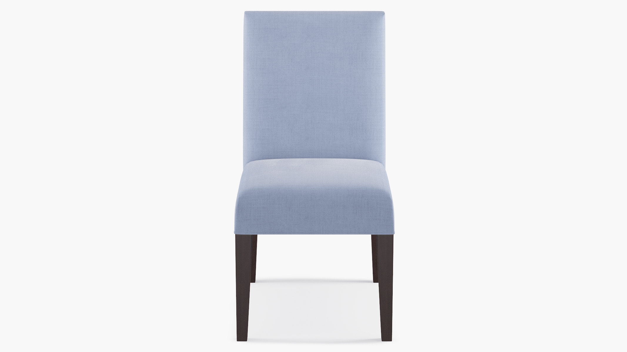 Classic Dining Chair, Denim Everyday Linen, Espresso - Image 0