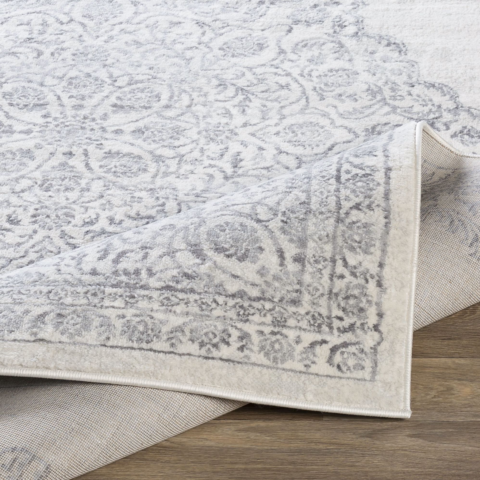 Roma Gray Indoor 8'11" x 12'4" Machine Woven Rug - Image 4