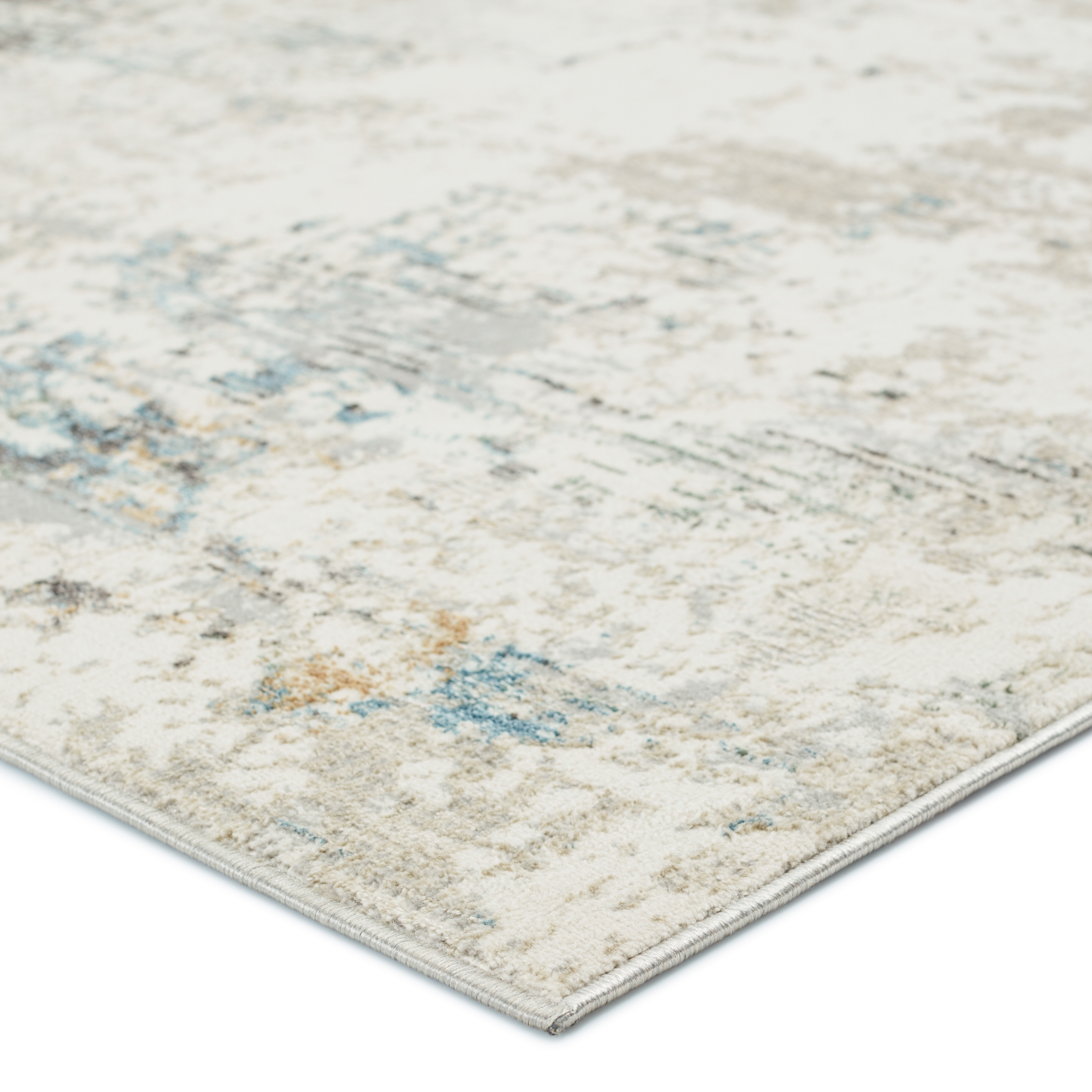 Vibe by Jehan Abstract Gray/ Light Blue Area Rug (9'3"X12') - Image 1