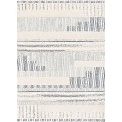 Well Woven Harlow Briar Contemporary Geometric Abstract High-Low Light Blue Area Rug - Image 0