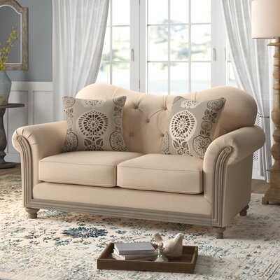Audio Upholstery 66" Rolled Arm Loveseat - Image 0