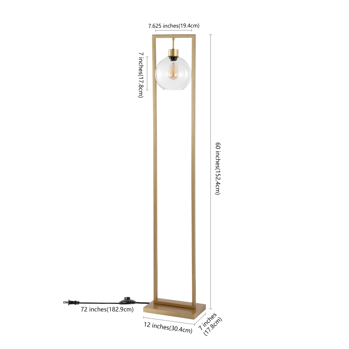 Jalisa 60" Floor Lamp - Gold - Image 0