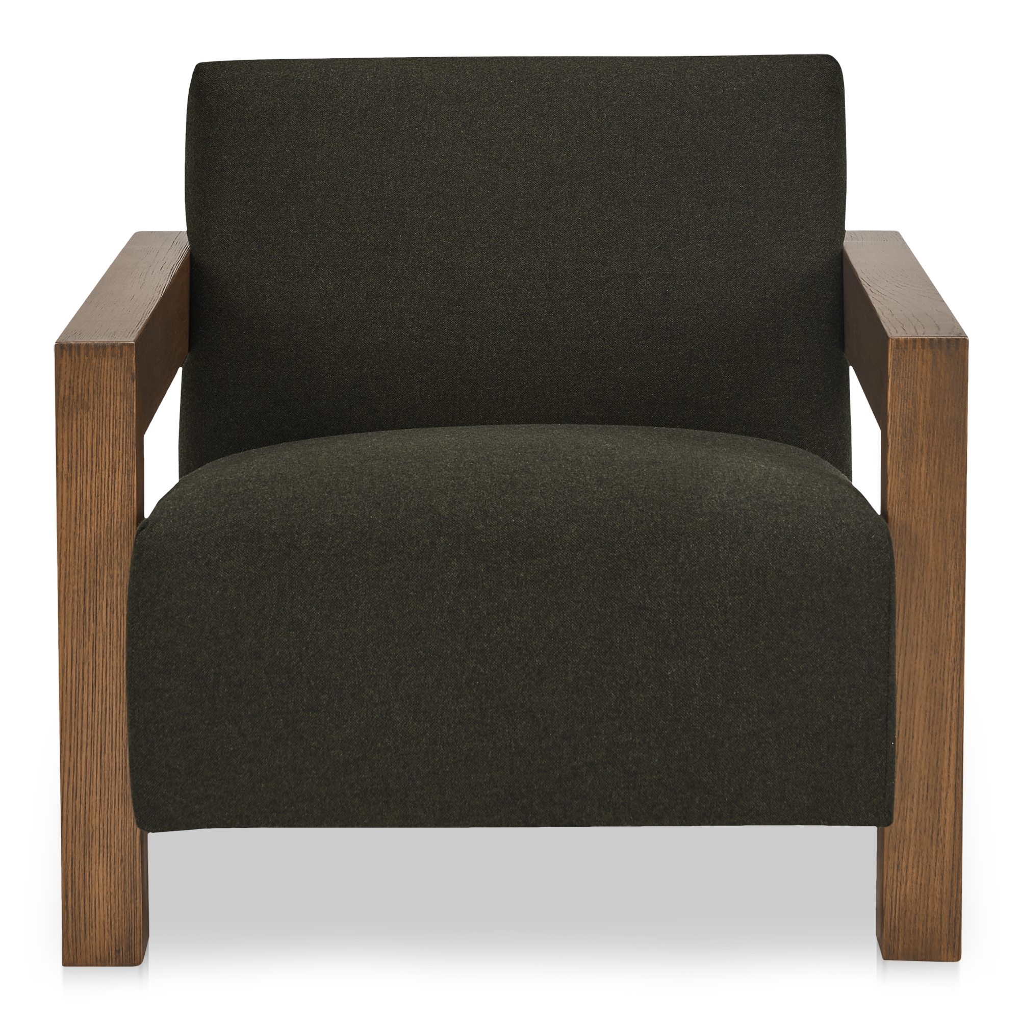 Garnet Lounge Chair Olive Wool Blend - Image 0