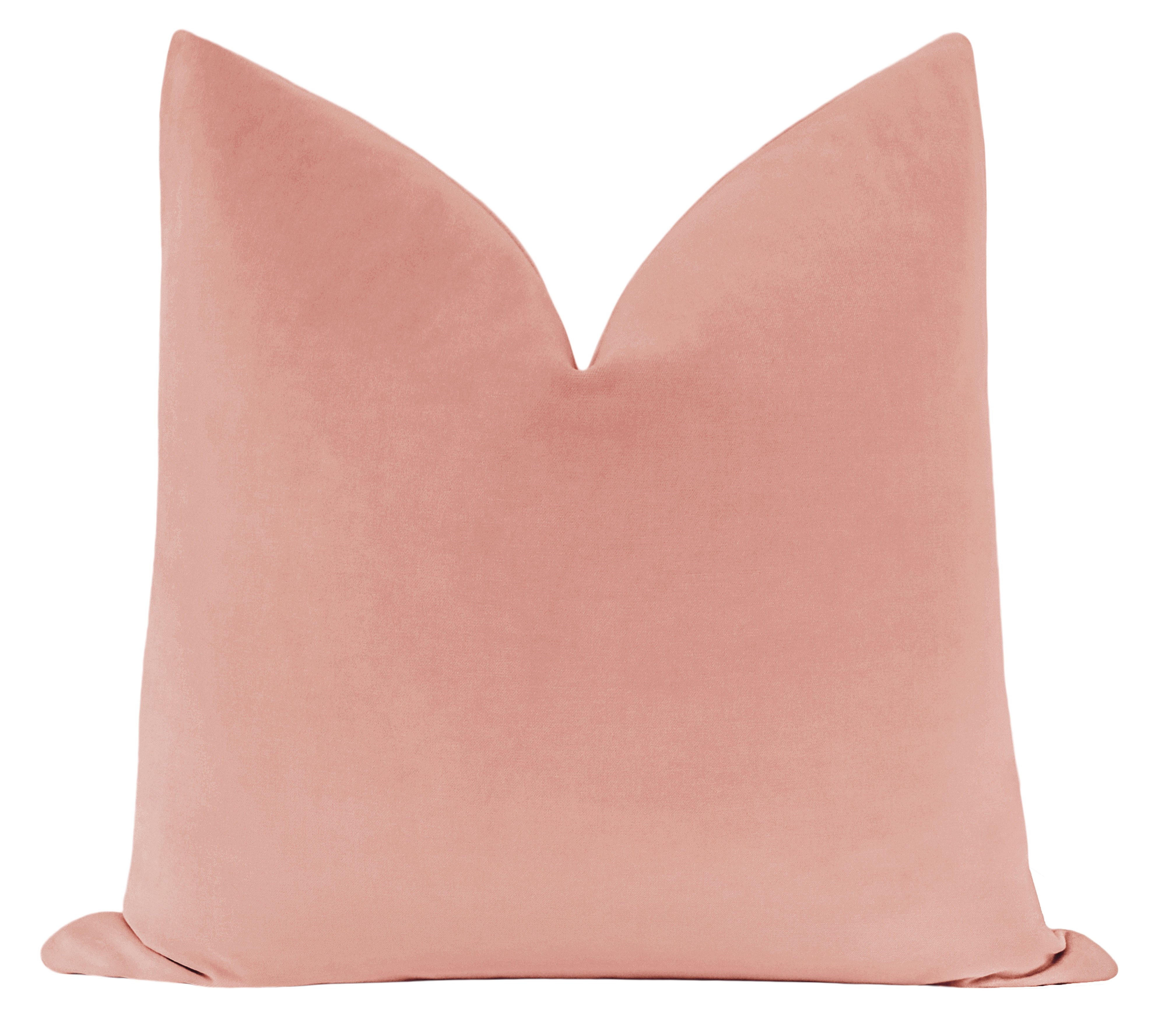 Classic Velvet Pillow Cover, Blush, 18" x 18" - Image 0