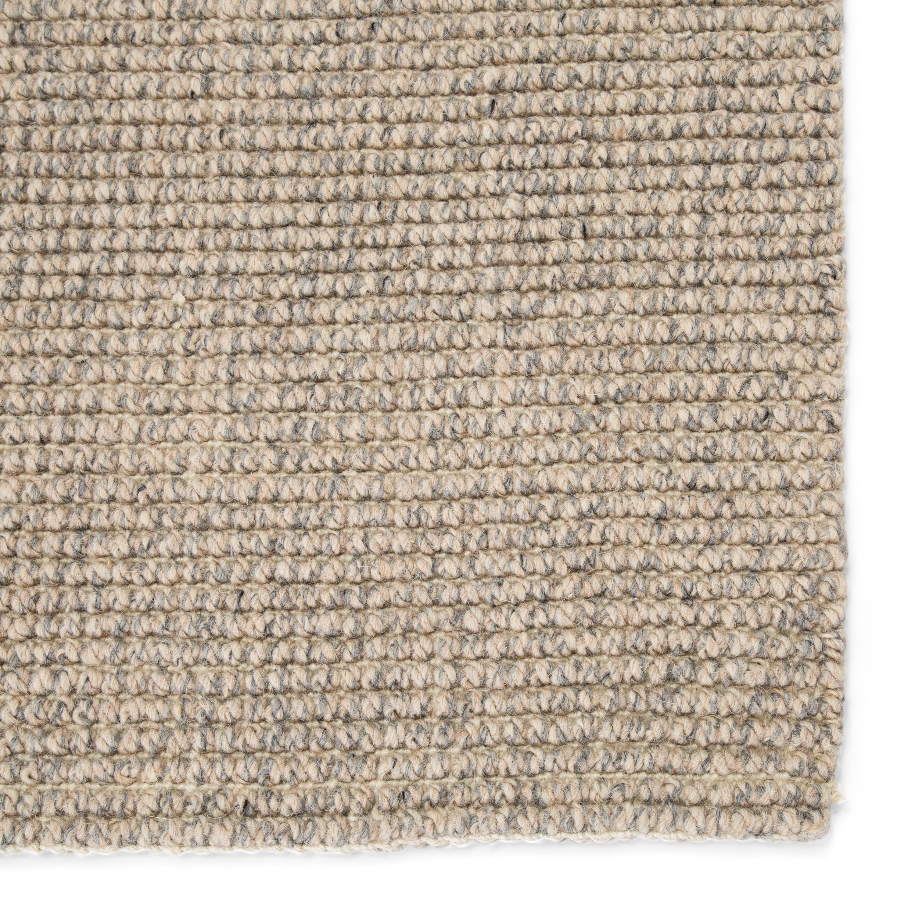 Chael Natural Solid Gray/ Beige Area Rug (9'X12') - Image 3